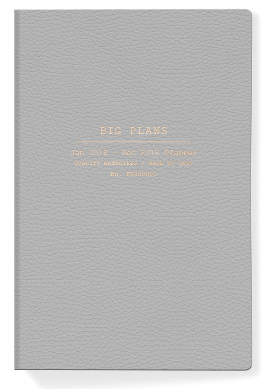 2018 Big Plans Gray 17-month Planner