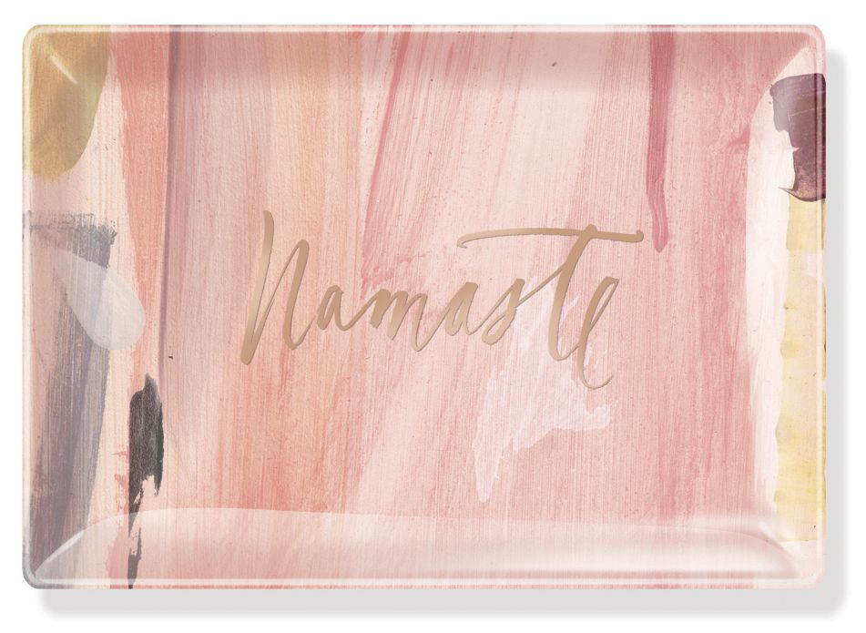 Namaste Brush Small Glass Tray