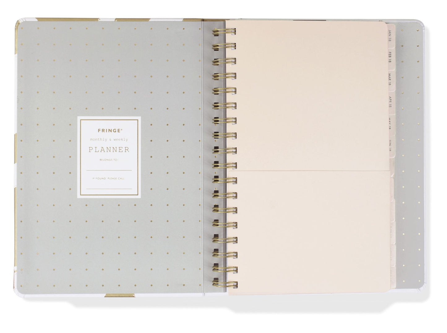 2018 Gold Brush 17-month Planner
