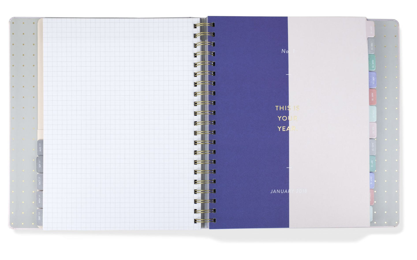 2018 Pastel Saturday Sunday 17-month Jumbo Planner