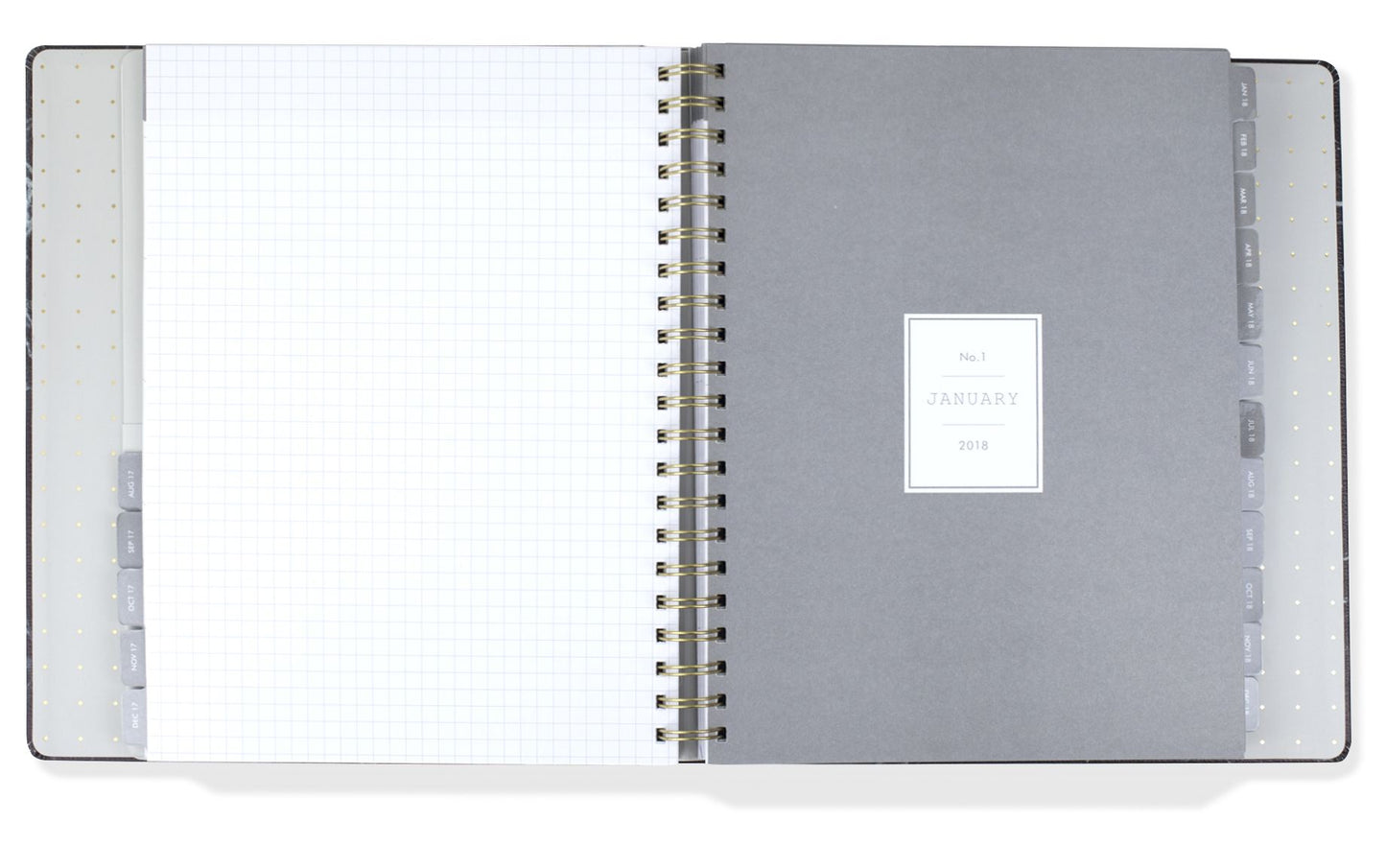 2018 Black Marble 17-month Jumbo Planner