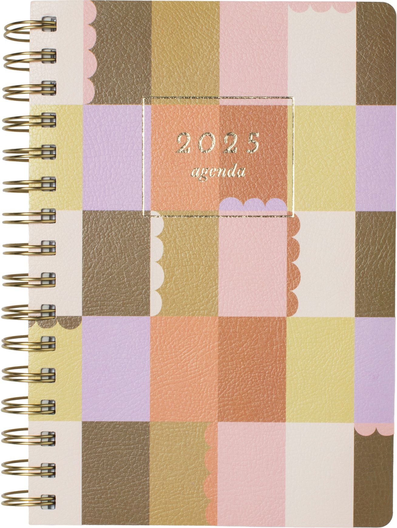 2024-2025 Fringe Retro Block 17-Month Faux Leather Spiral Weekly Planner