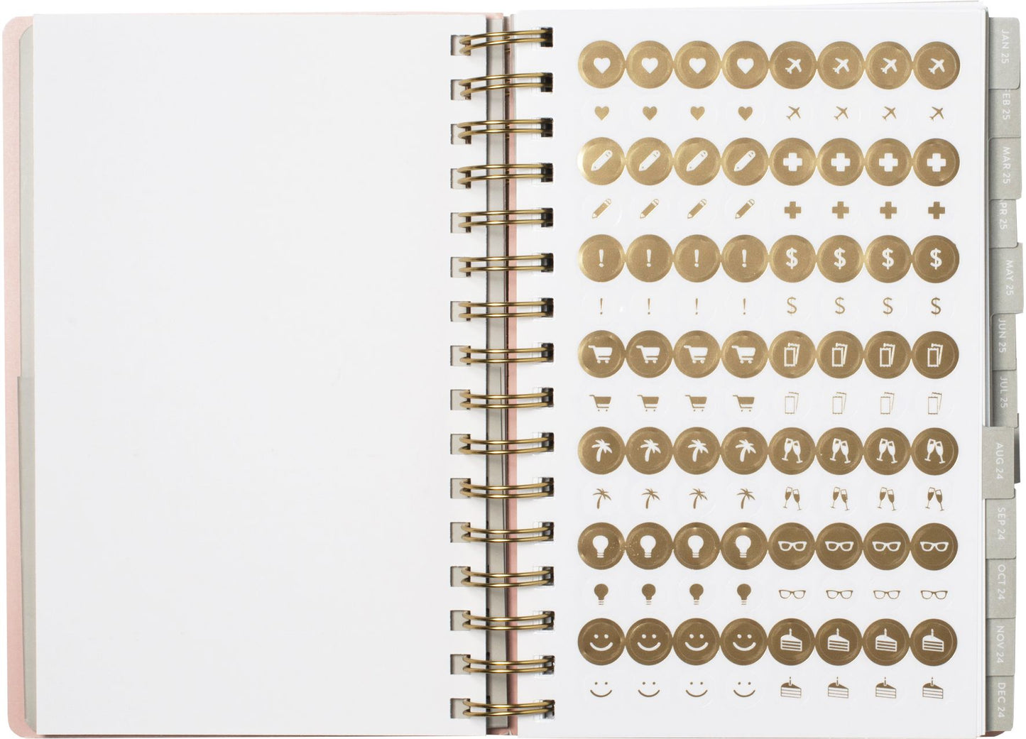 2024-2025 Fringe Retro Block 17-Month Faux Leather Spiral Weekly Planner