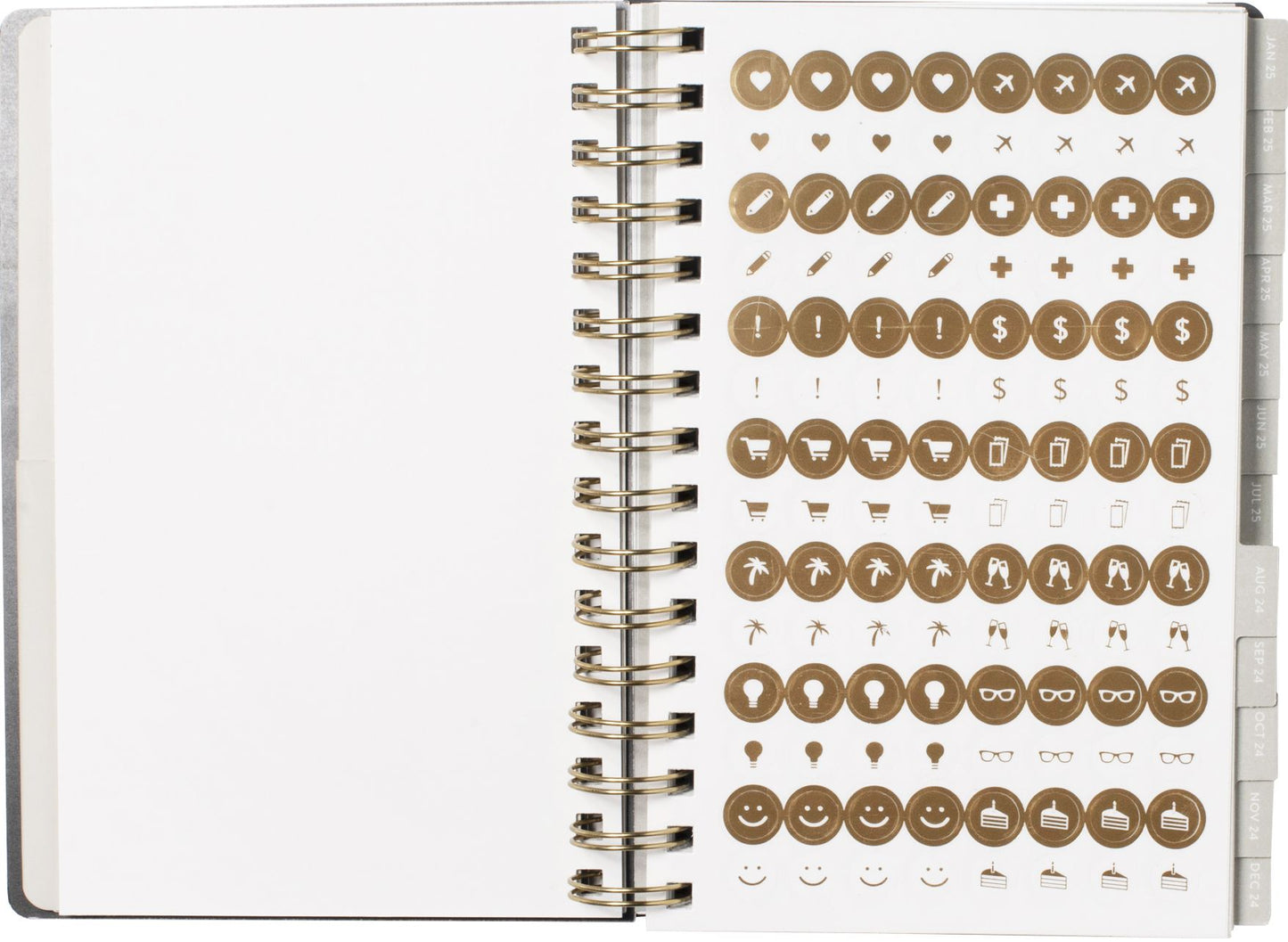 2024-2025 Fringe Vintage Skies 17-Month Faux Leather Spiral Weekly Planner