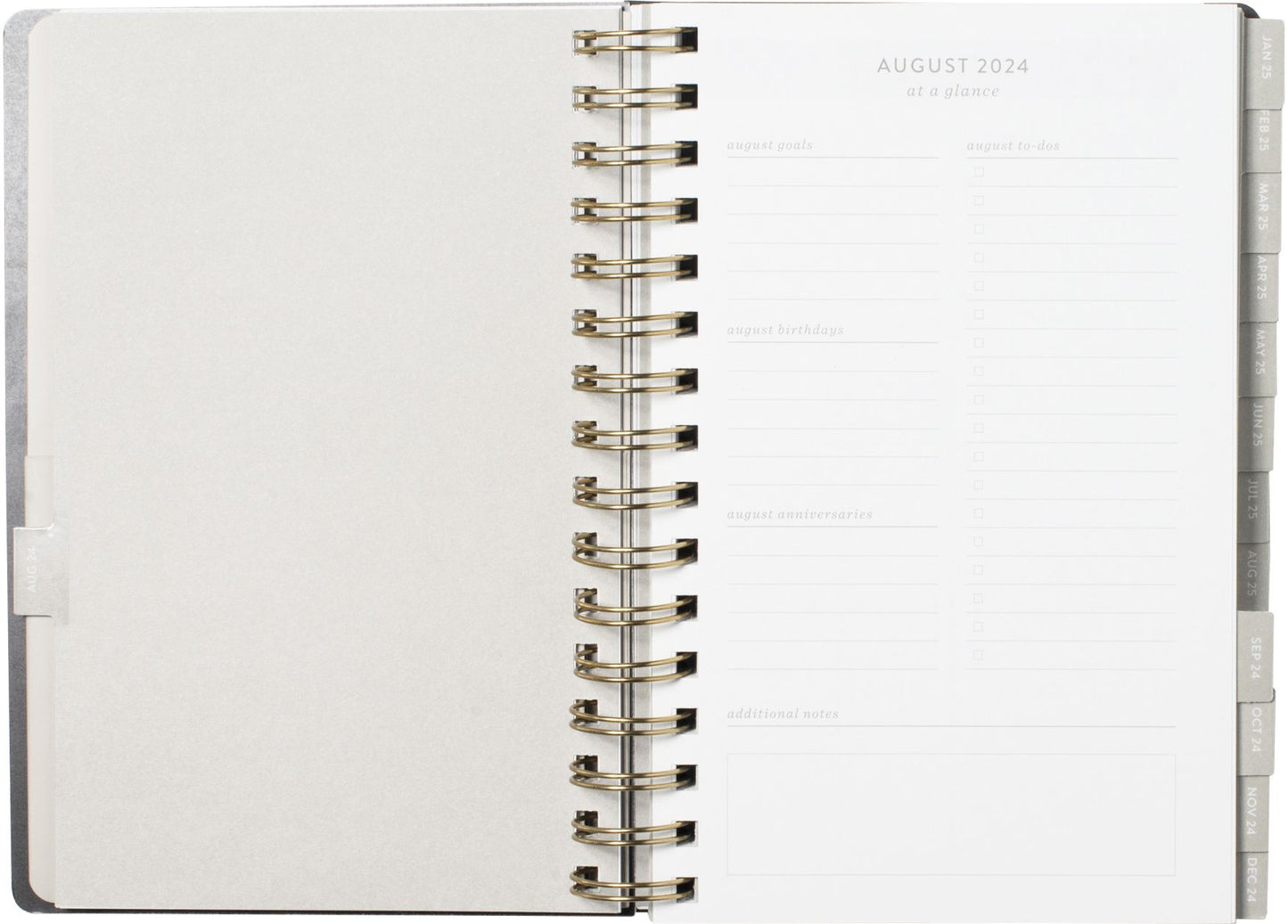 2024-2025 Fringe Vintage Skies 17-Month Faux Leather Spiral Weekly Planner