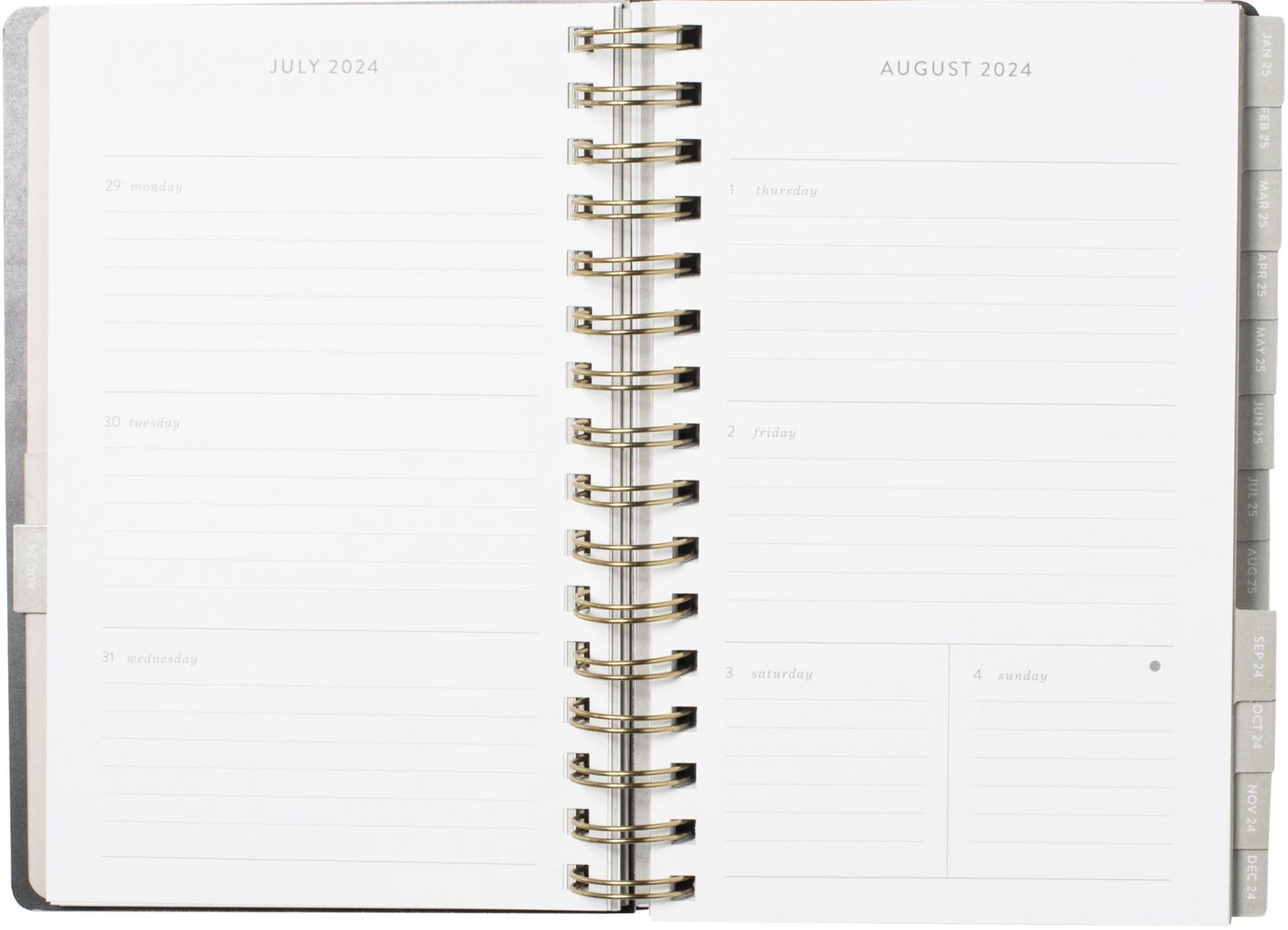 2024-2025 Fringe Vintage Skies 17-Month Faux Leather Spiral Weekly Planner