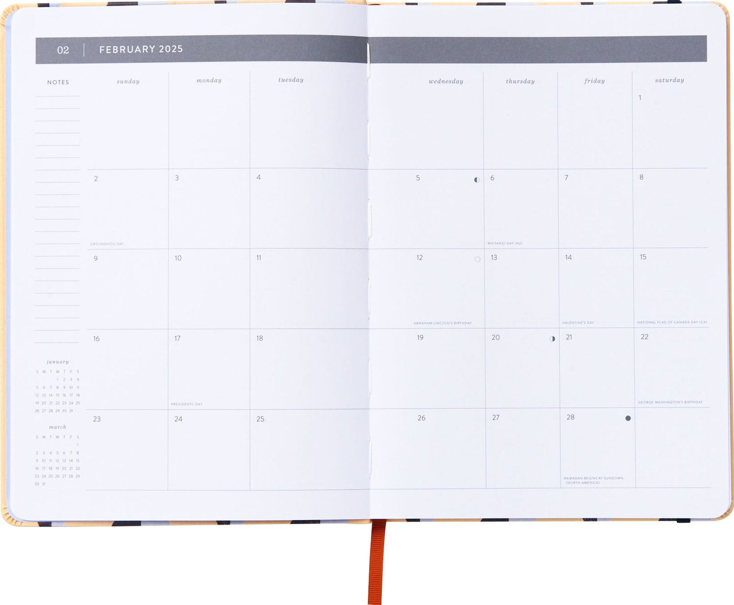 2025 Paper Source Simplistic Lines Monthly Desk