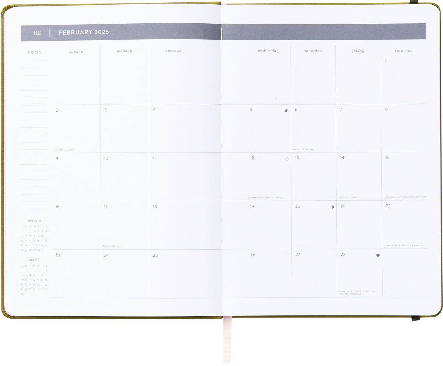 2025 Paper Source Vintage Floral Monthly Desk