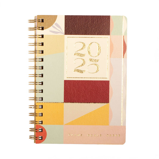 2025 Fringe Blocks 12 Month Faux Leather Planner