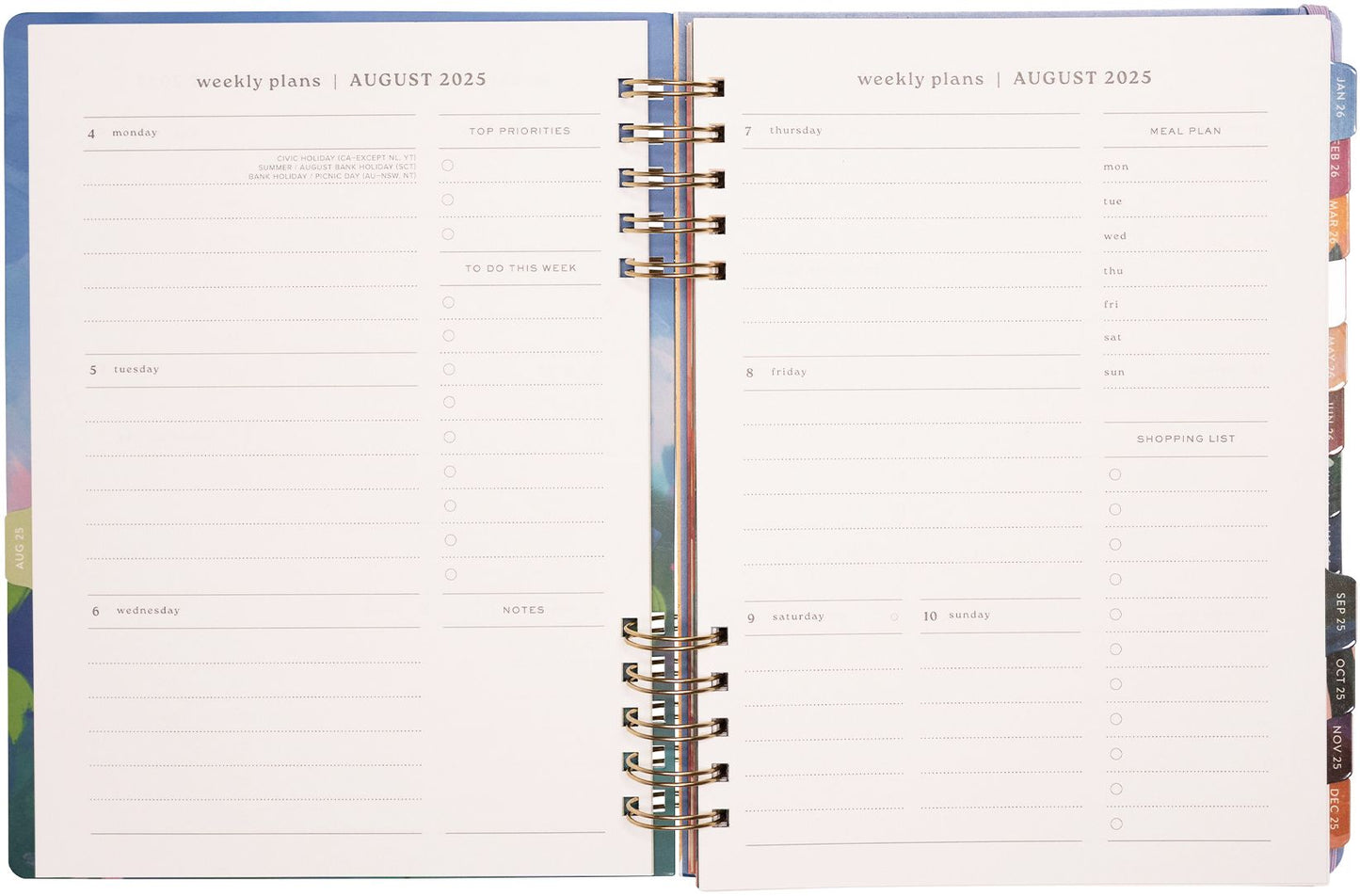 2025-2026 MHN Let Each Day Weekly Desk Planner