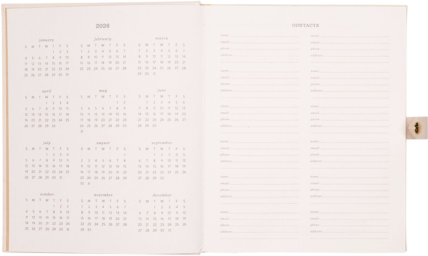 2025-2026 JT Bee Floral Weekly Desk Planner