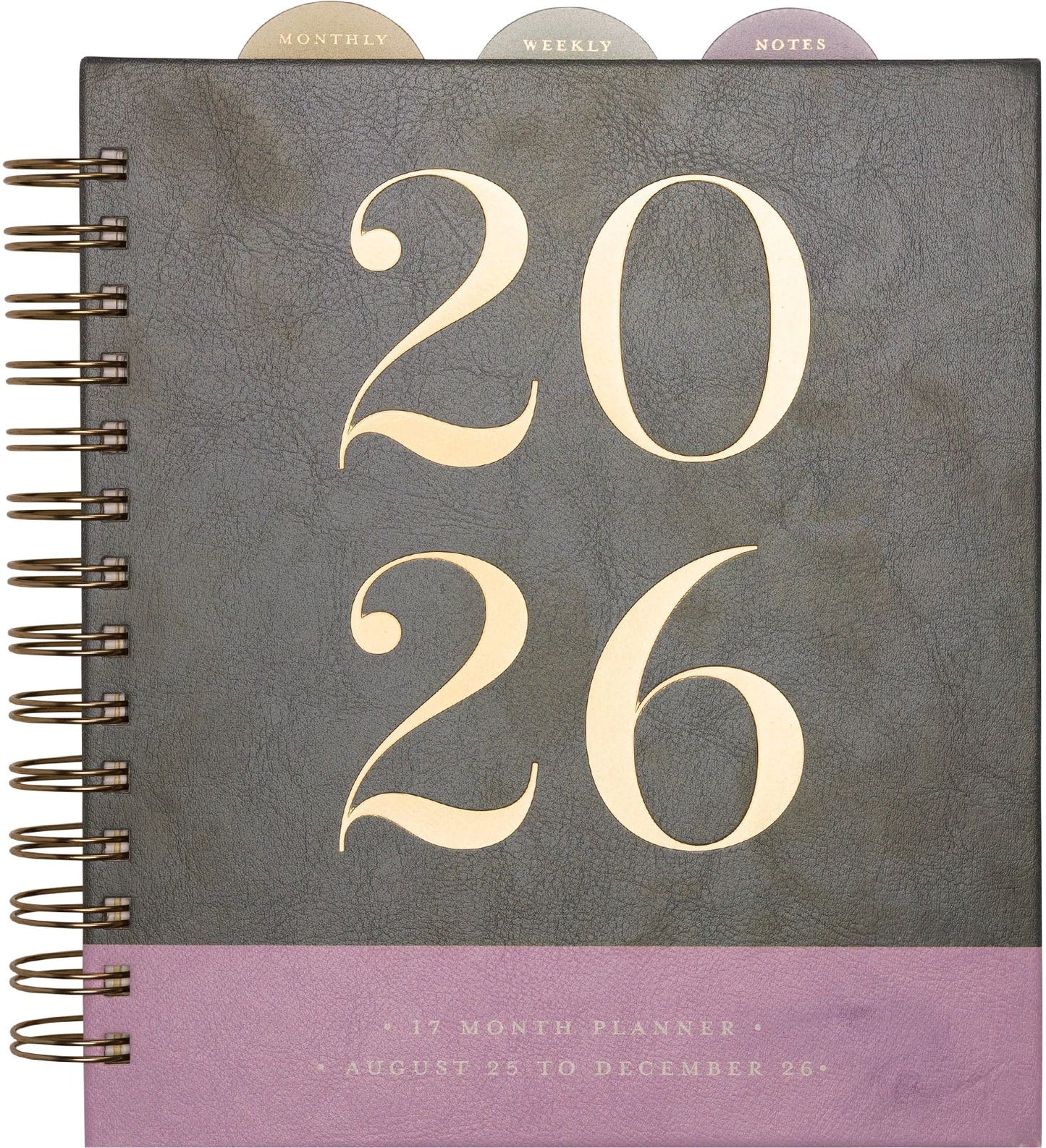 2025-2026 Green Color Block Weekly Desk Planner