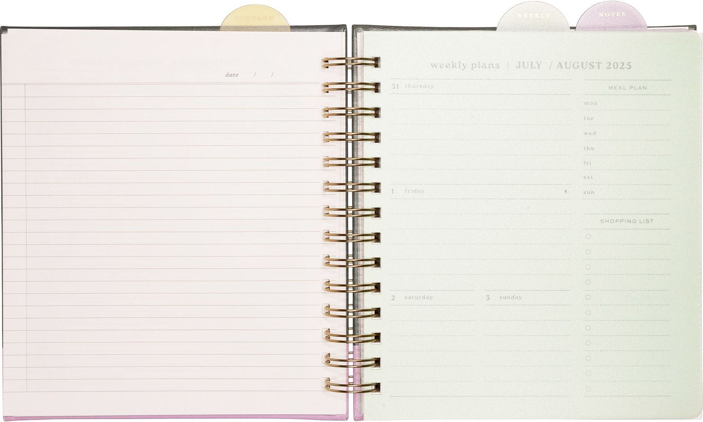 2025-2026 Green Color Block Weekly Desk Planner