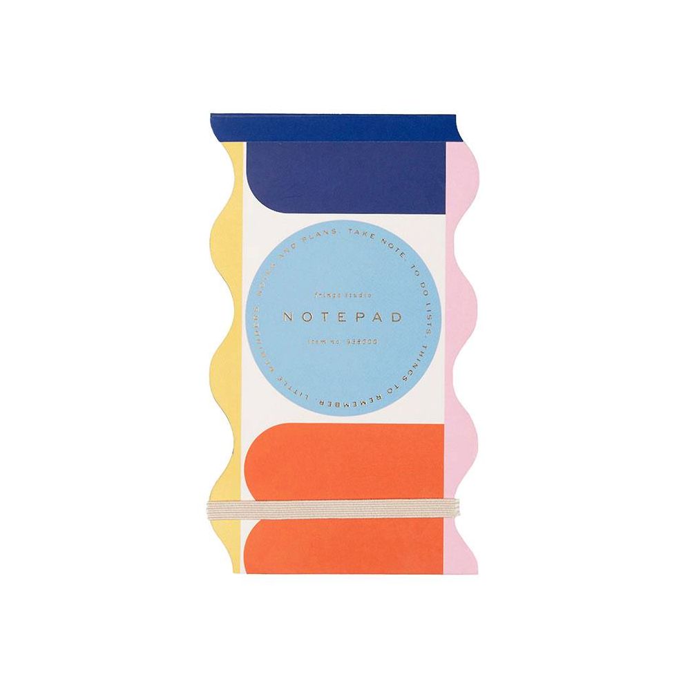 Modern Shapes Die-cut Notepad w Elastic Closure - Exclusive