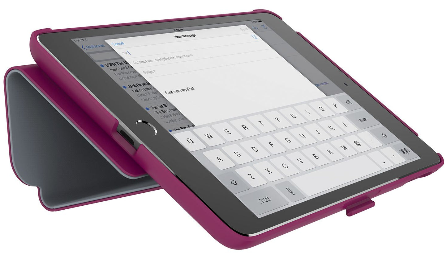 Speck 71805-B920 iPad Mini 4 Stylefolio Fuchsia Pink/Nickel Grey