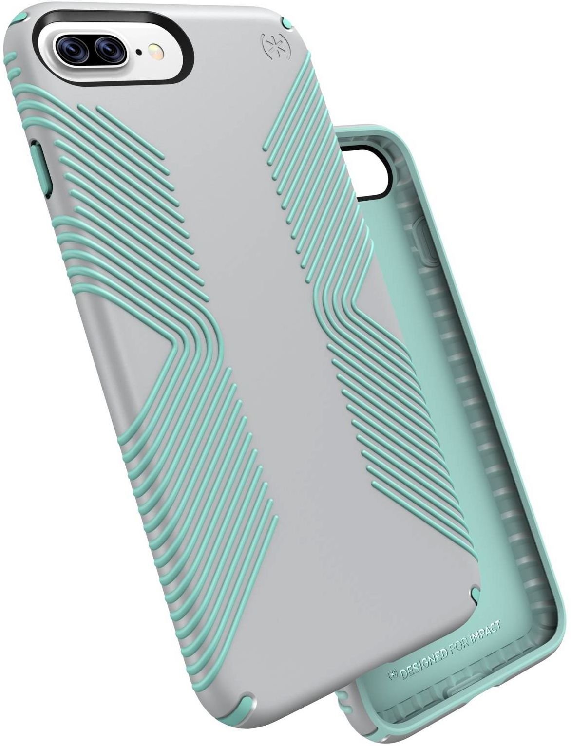 Speck 88754-6249 iPhone 8/7/6S/6 Plus Presidio Grip Case Dolphin Grey/Aloe Green