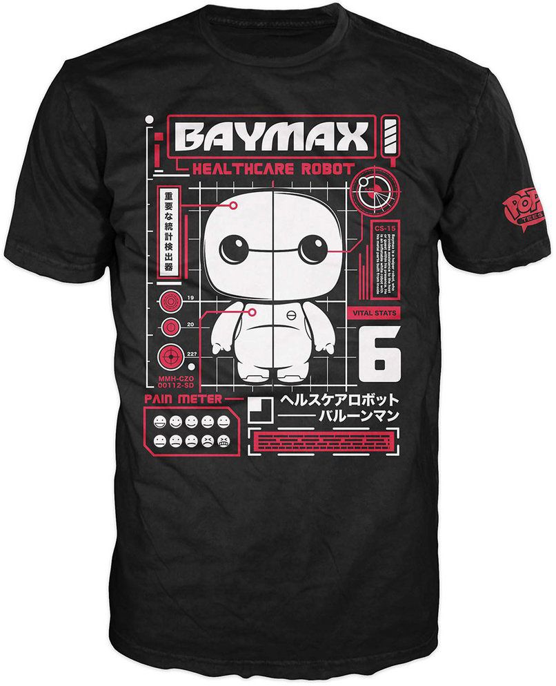 POP Tees: Big Hero 6 - Baymax Tech BLK - XL
