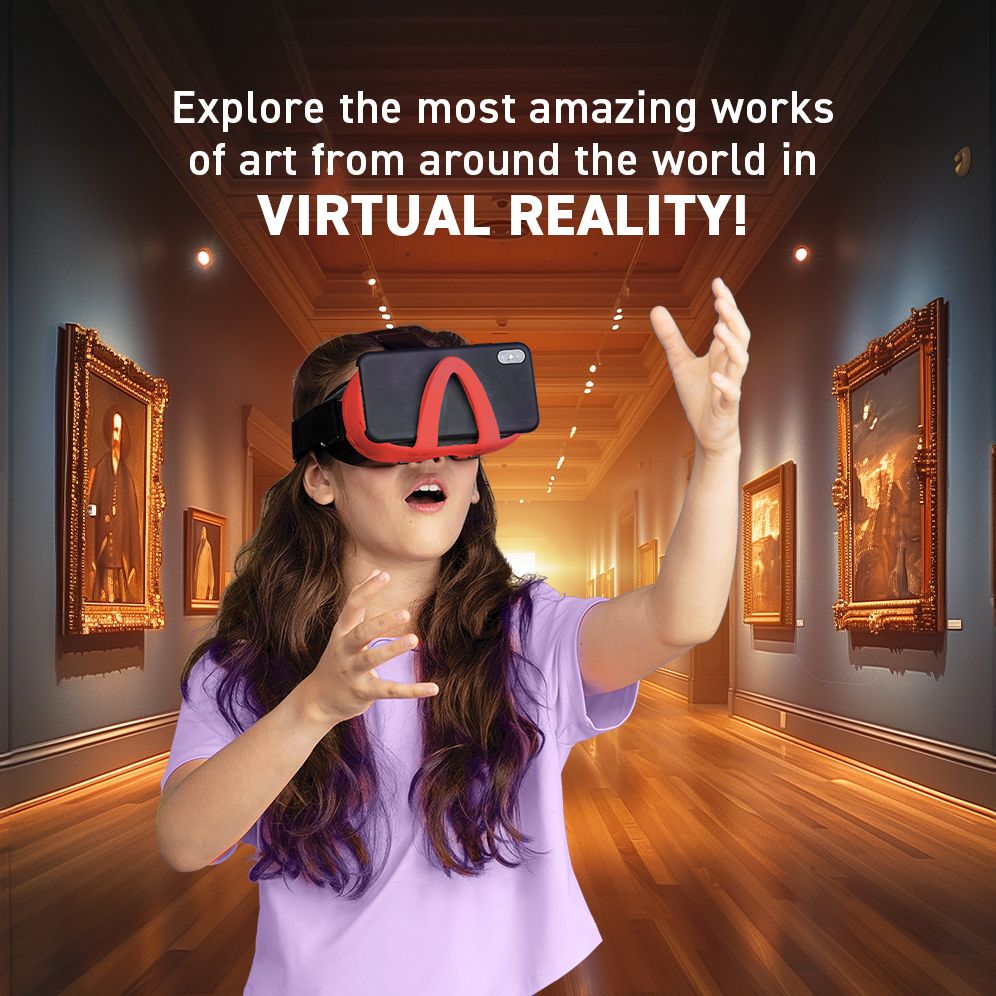 Virtual Reality World Art Kit included a DK Book, VR Goggles, Mini canvas and paints