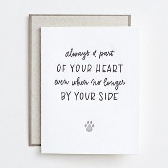 Part of Your Heart Pet Sympathy Card