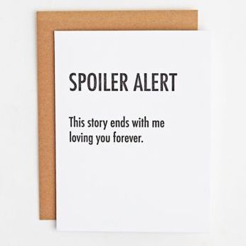 Spoiler Alert Greeting Card