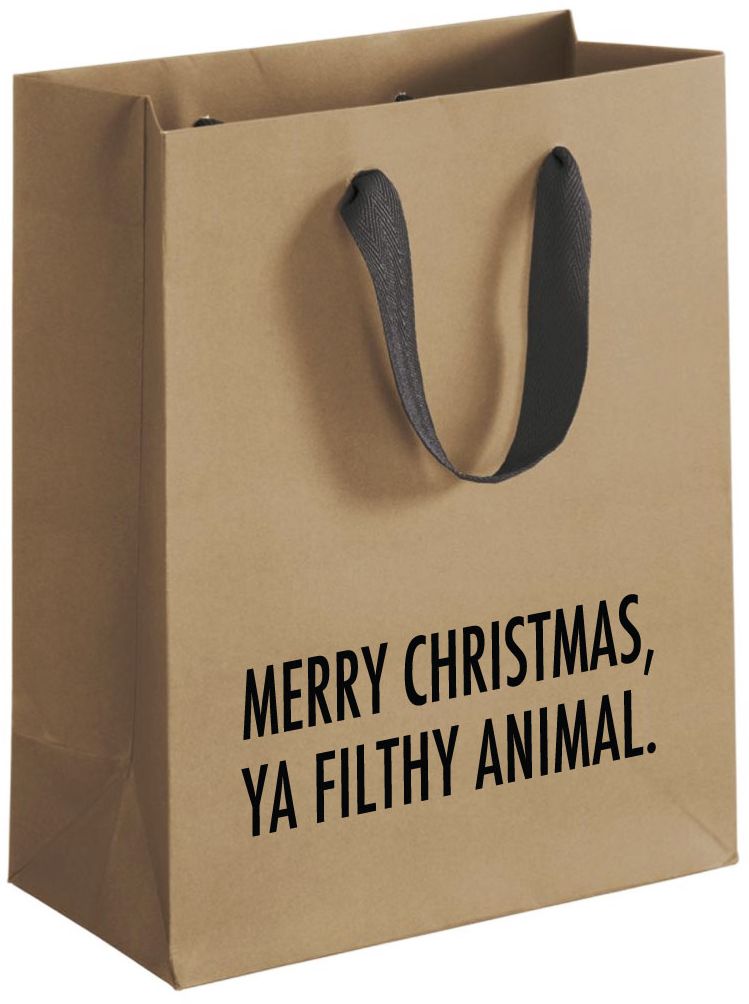 Gift Bag Merry Christmas Ya Filthy Animal