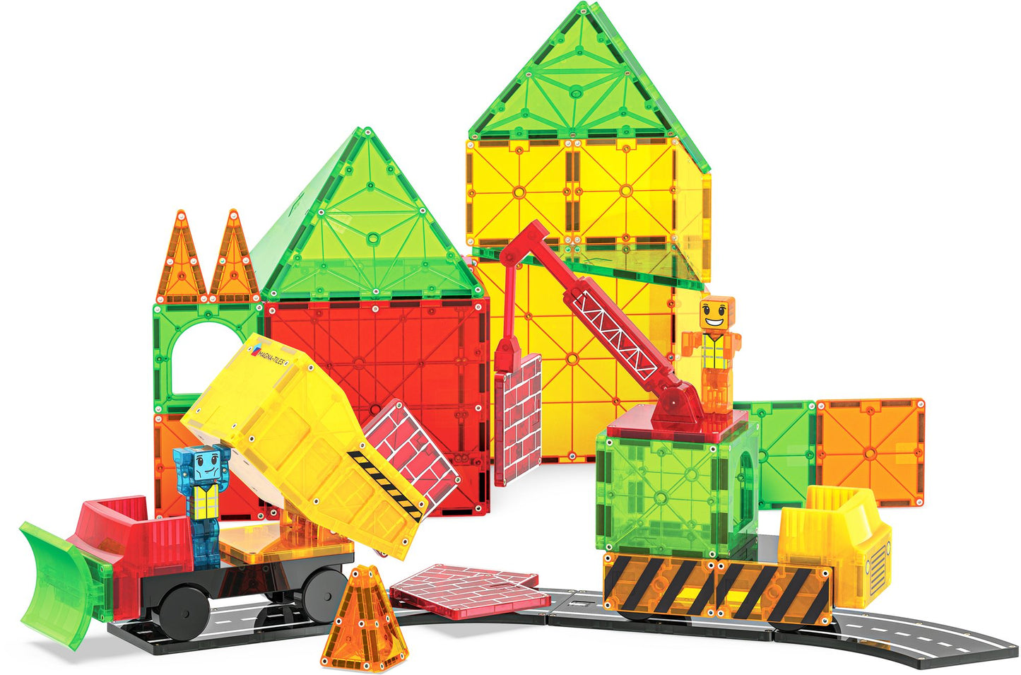 MAGNA-TILES Builder XL 50-Piece Magnetic Construction Set, The ORIGINAL Magnetic Building Brand