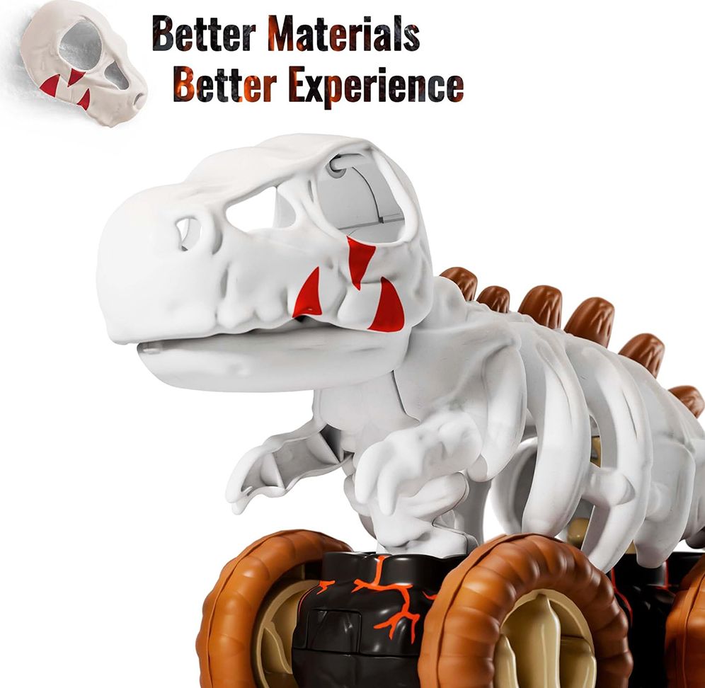 Skeleton Dino Dasher Pull Back Truck - Trex