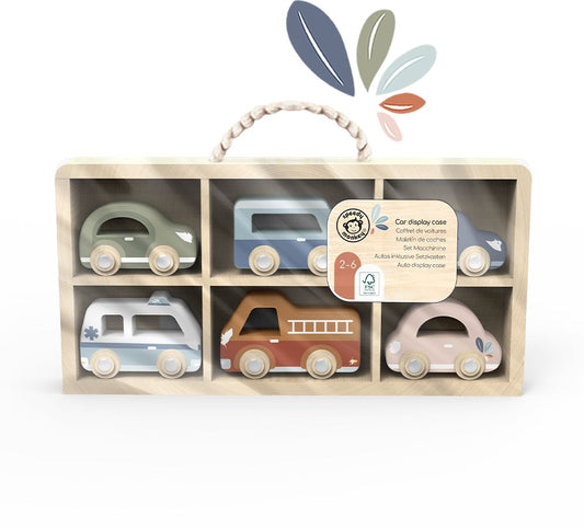 Toy Car Display Case w/6 cars