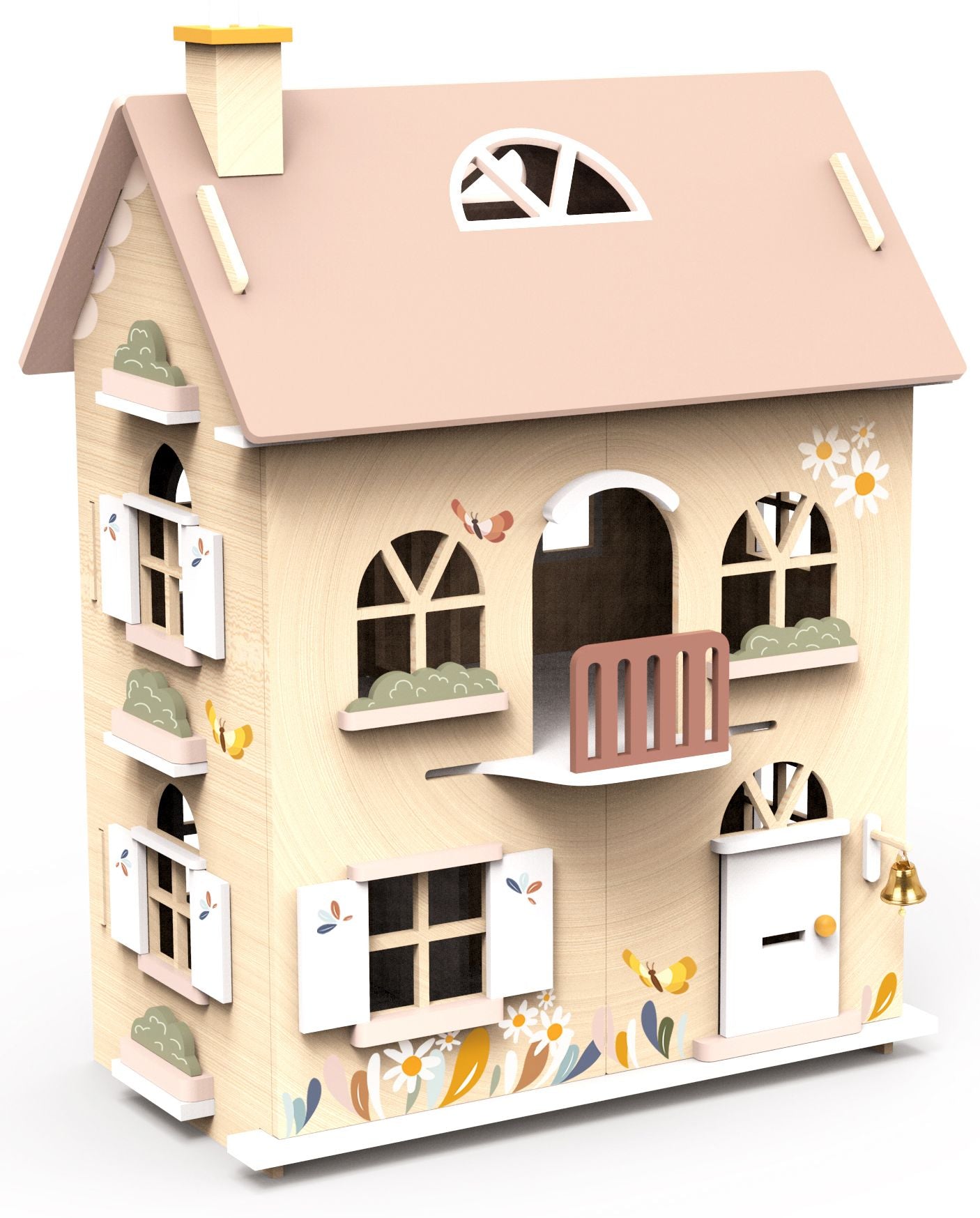 Wooden Dollhouse Cottage