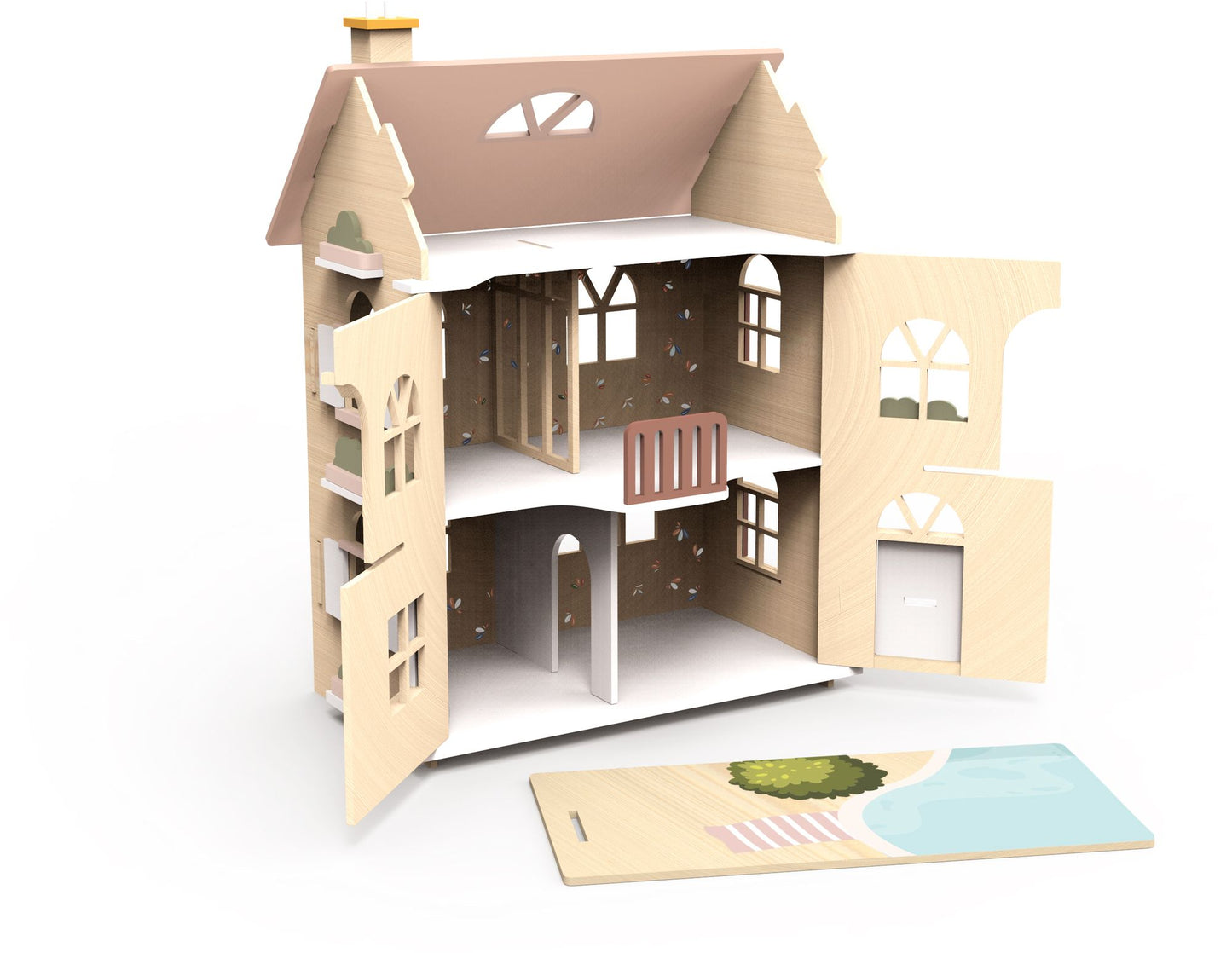 Wooden Dollhouse Cottage