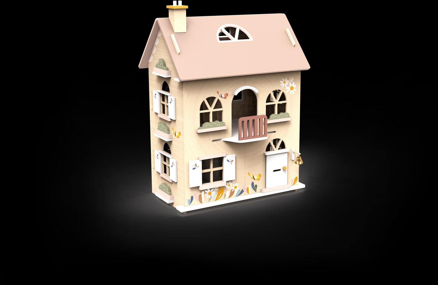 Wooden Dollhouse Cottage