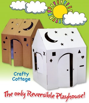 Easy Playhouse Crafty Cottage Cardboard Playhouse