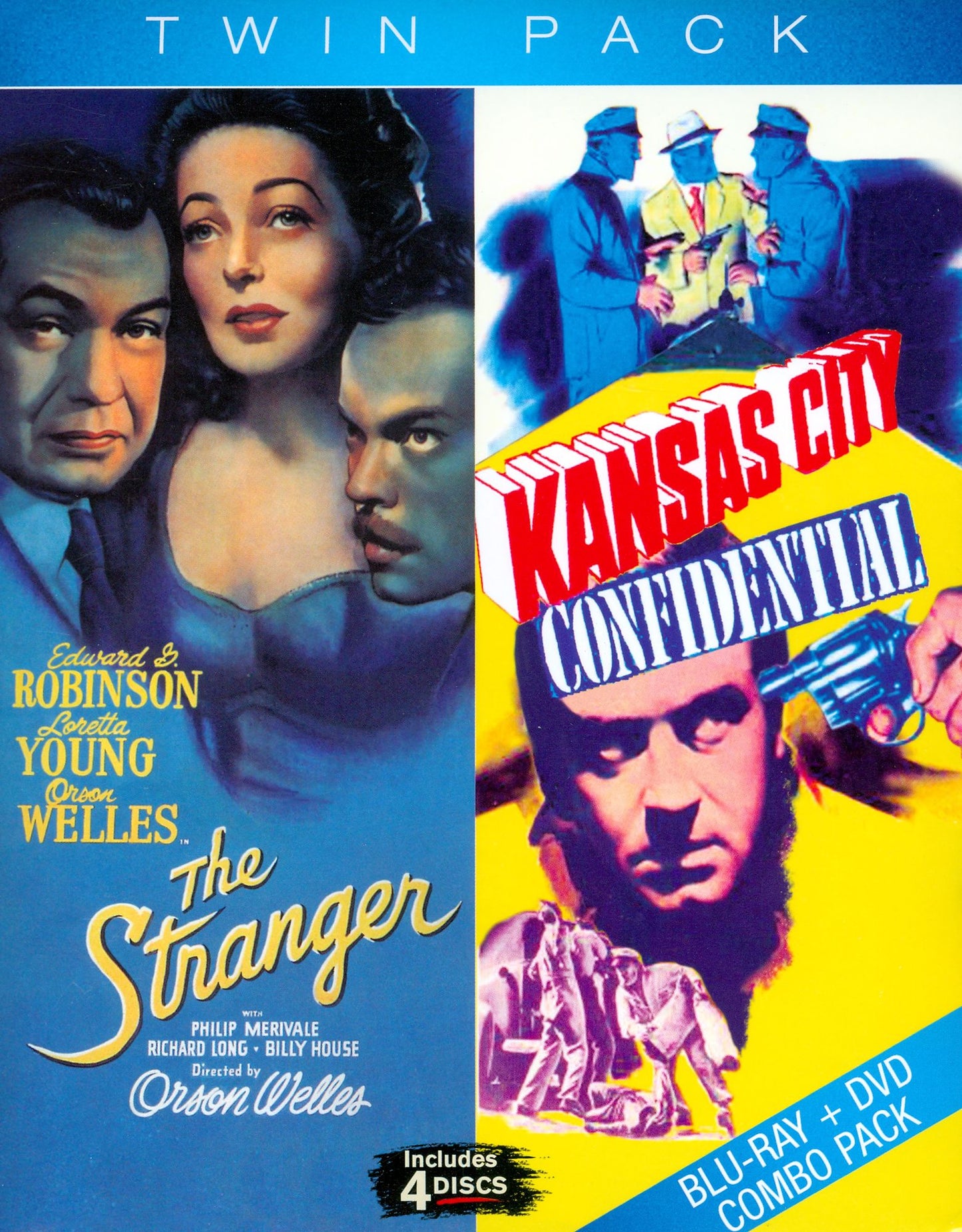 Kansas City Confidential/The Stranger [4 Discs] [Blu-ray/DVD]