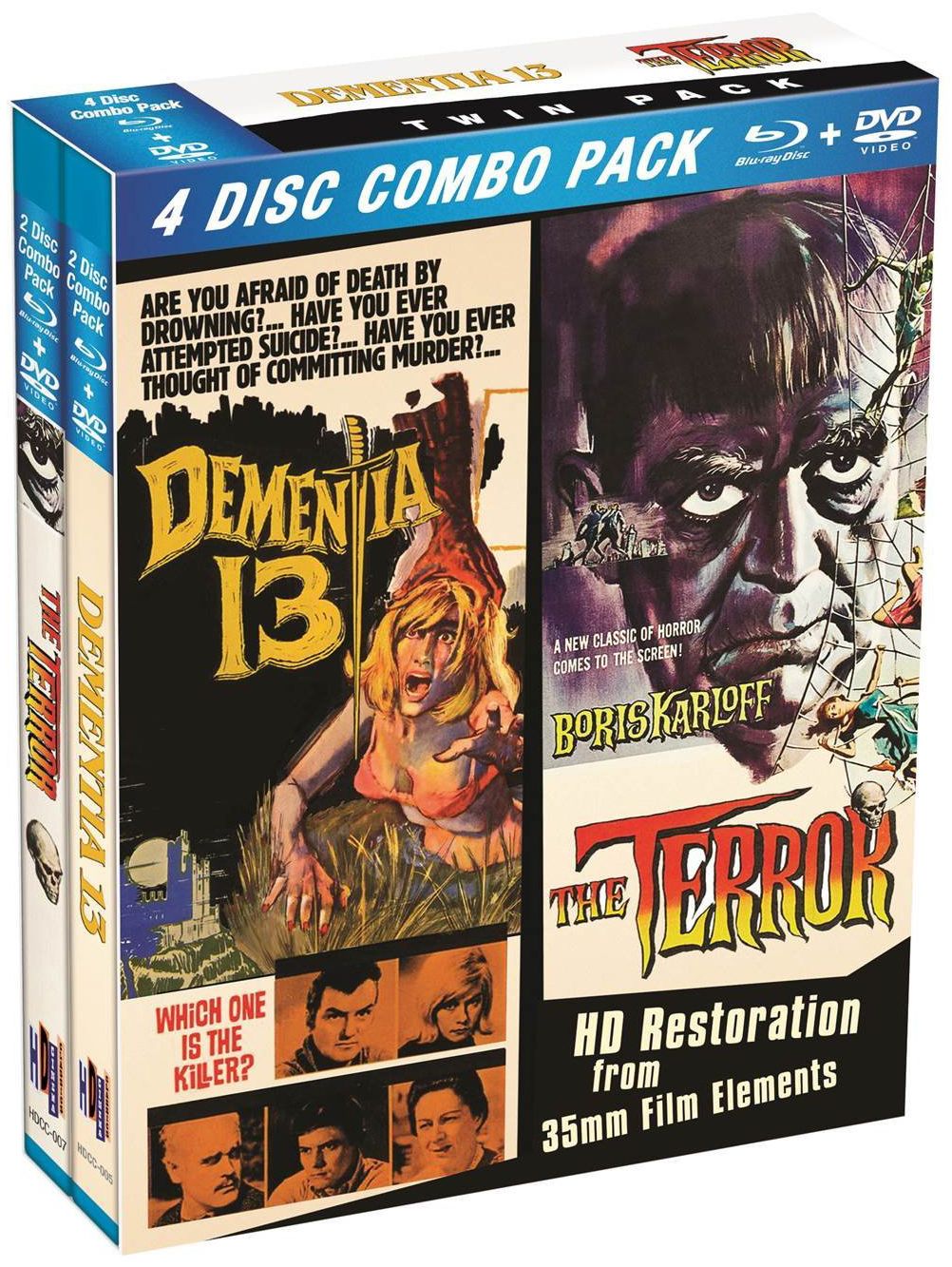 The Terror/Dementia 13 [4 Discs] [Blu-ray/DVD]