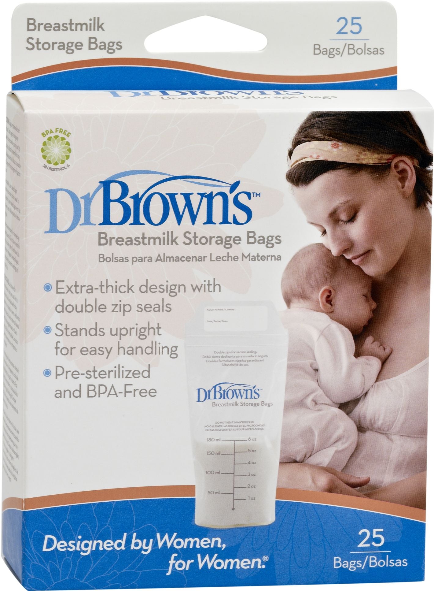 Dr. Browns Simplisse Breast Milk Storage Bags, 25ct
