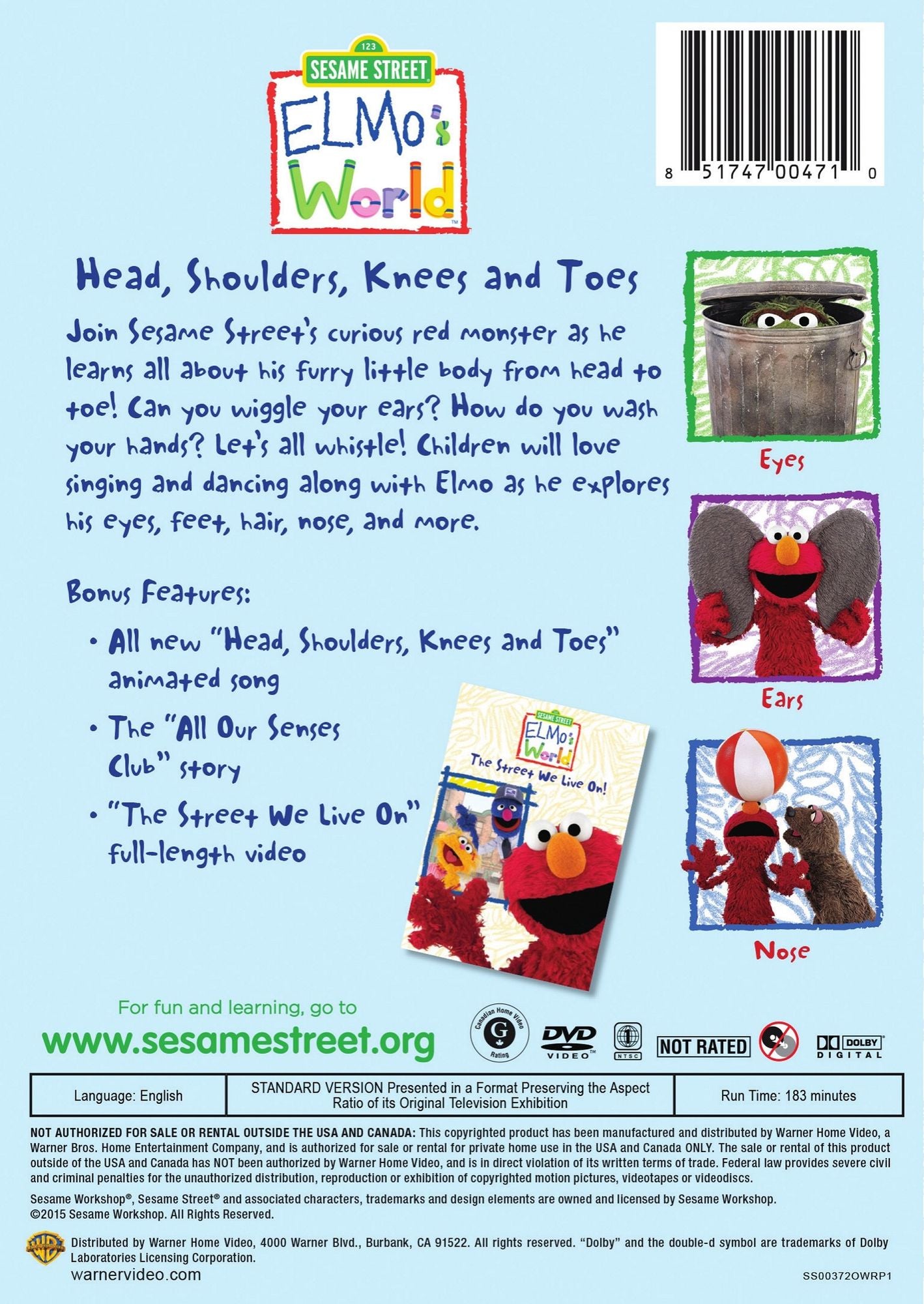 Sesame Street: Elmo's World - Head, Shoulders, Knees and Toes