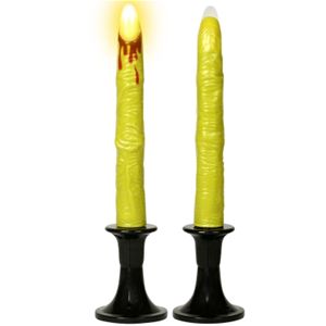 Howler 197584 Spooky Flickering Finger Candles Assorted- set of 2