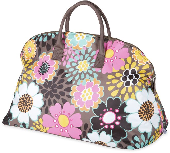 Mocha Flower Weekender Bag