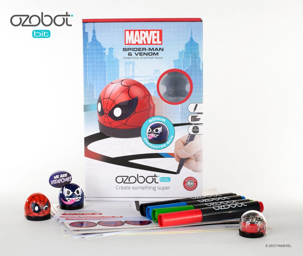 Ozobot Marvel Bit Starter Pack, Spider-man