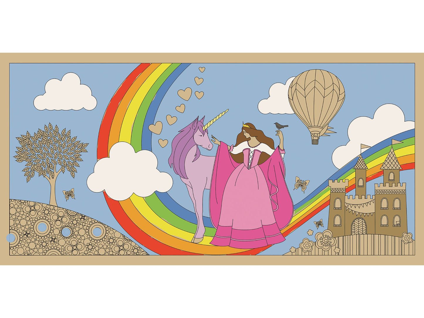 Lullubee Giant Coloring Mural - Perfect Princess