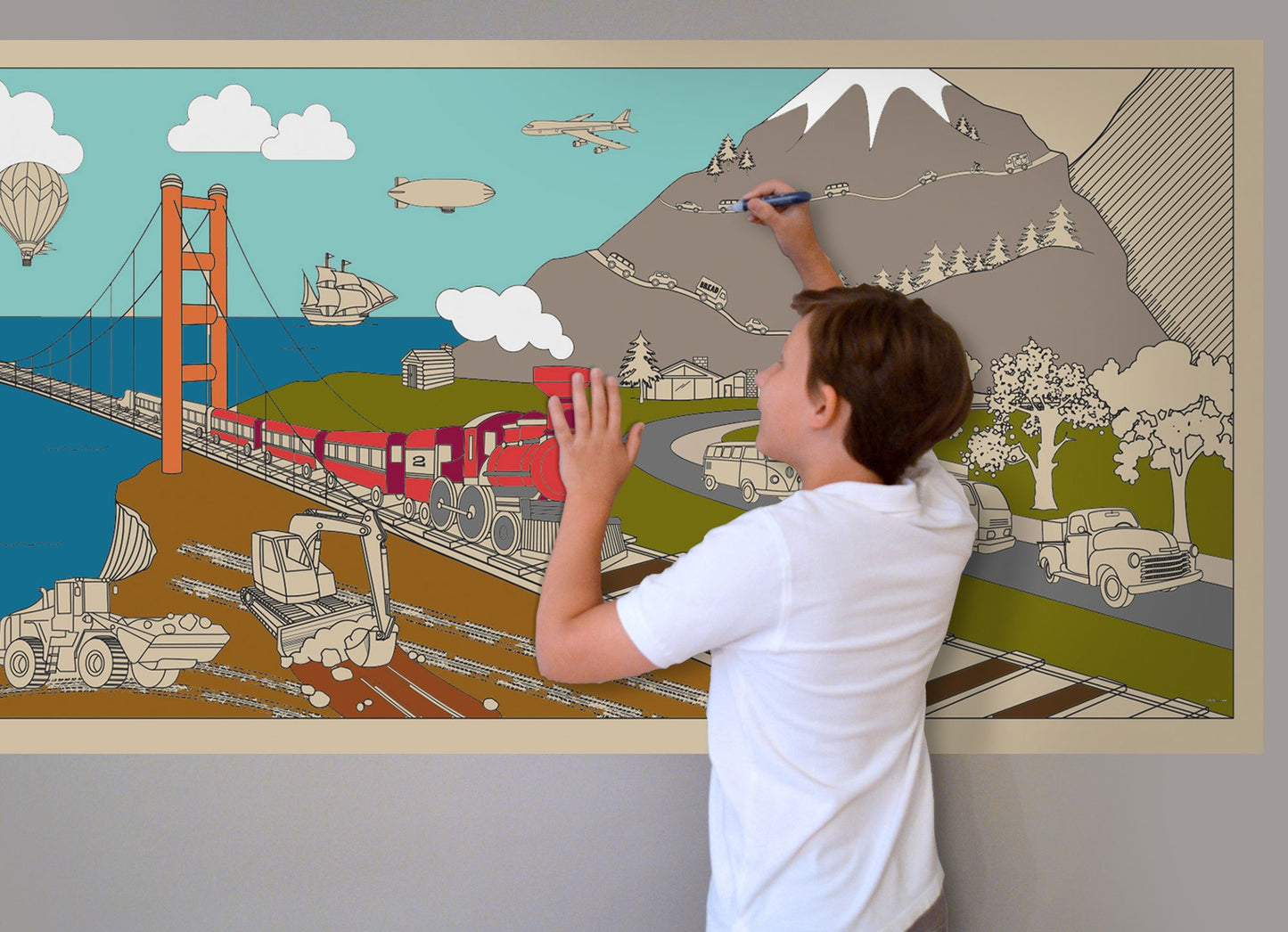 Lullubee Giant Coloring Mural - On The Go