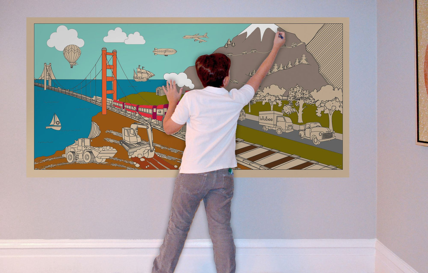 Lullubee Giant Coloring Mural - On The Go