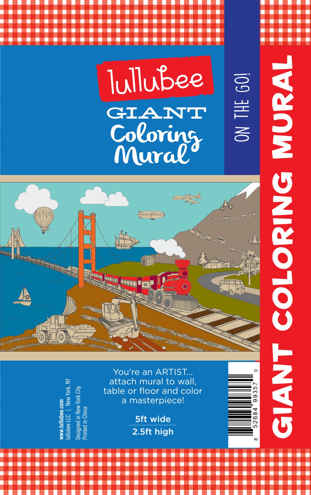 Lullubee Giant Coloring Mural - On The Go