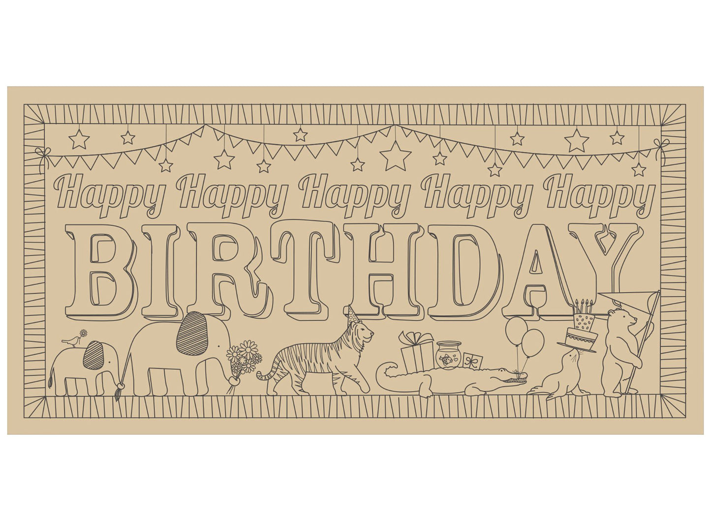 Lullubee Giant Coloring Mural - Birthday Parade