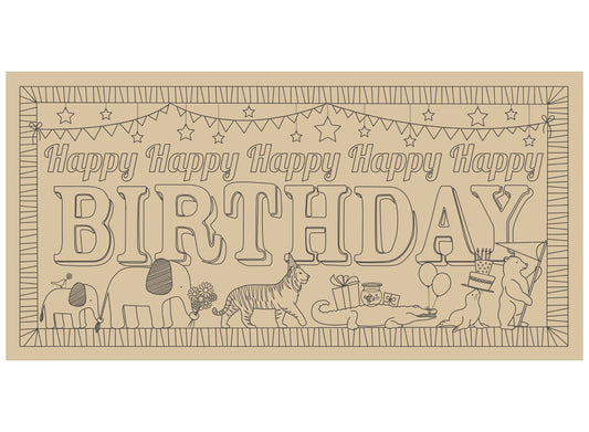 Lullubee Giant Coloring Mural - Birthday Parade