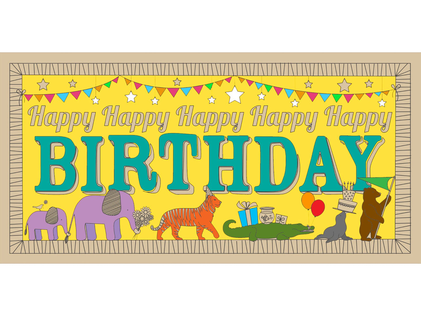 Lullubee Giant Coloring Mural - Birthday Parade