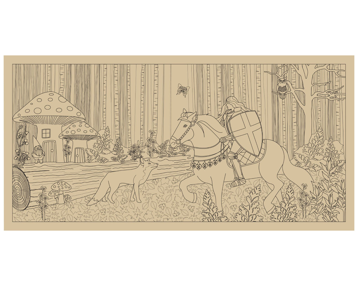 Lullubee Giant Coloring Mural - In The Forest