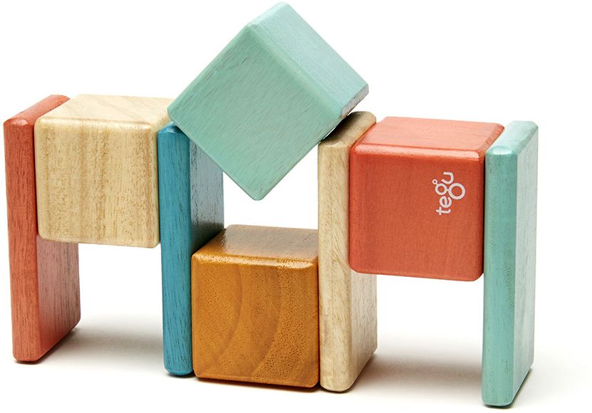 8 Piece Tegu Magnetic Wooden Block Set, Sunset