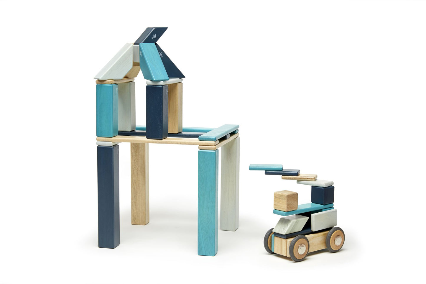 42 Piece Tegu Magnetic Wooden Block Set, Blue