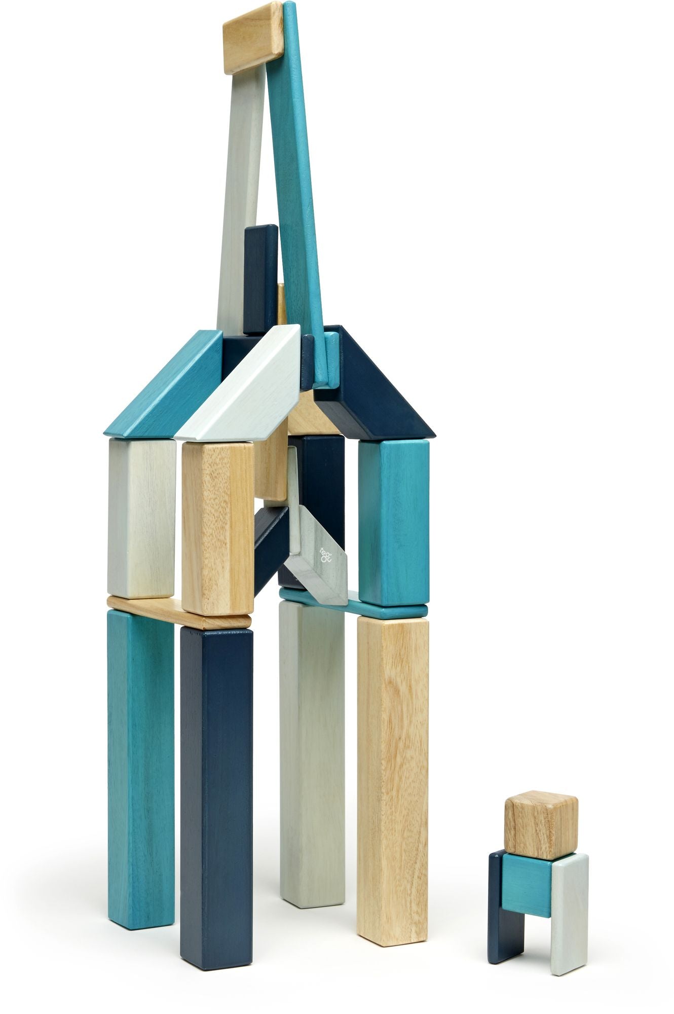 42 Piece Tegu Magnetic Wooden Block Set, Blue